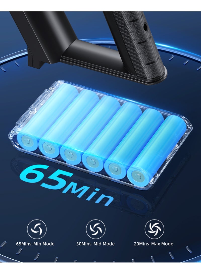 Kingone Cordless Vacuum Cleaner, 550W Vacuum Cleaners for Home, 60Mins Stick Vacuum with LED Display, Anti-Tangle & Wall Mount Charging, 8 in 1 Lightweight Vacuum for Hard Floors Carpet Pet Hair - Image 3